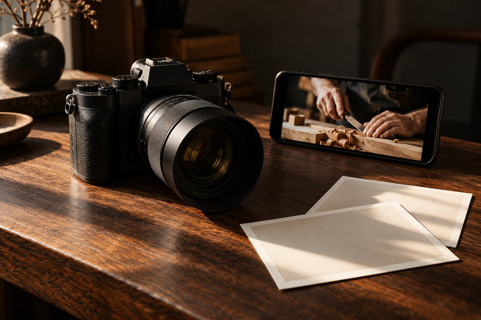Appareil photo et vidéo pour illustrer les contenus